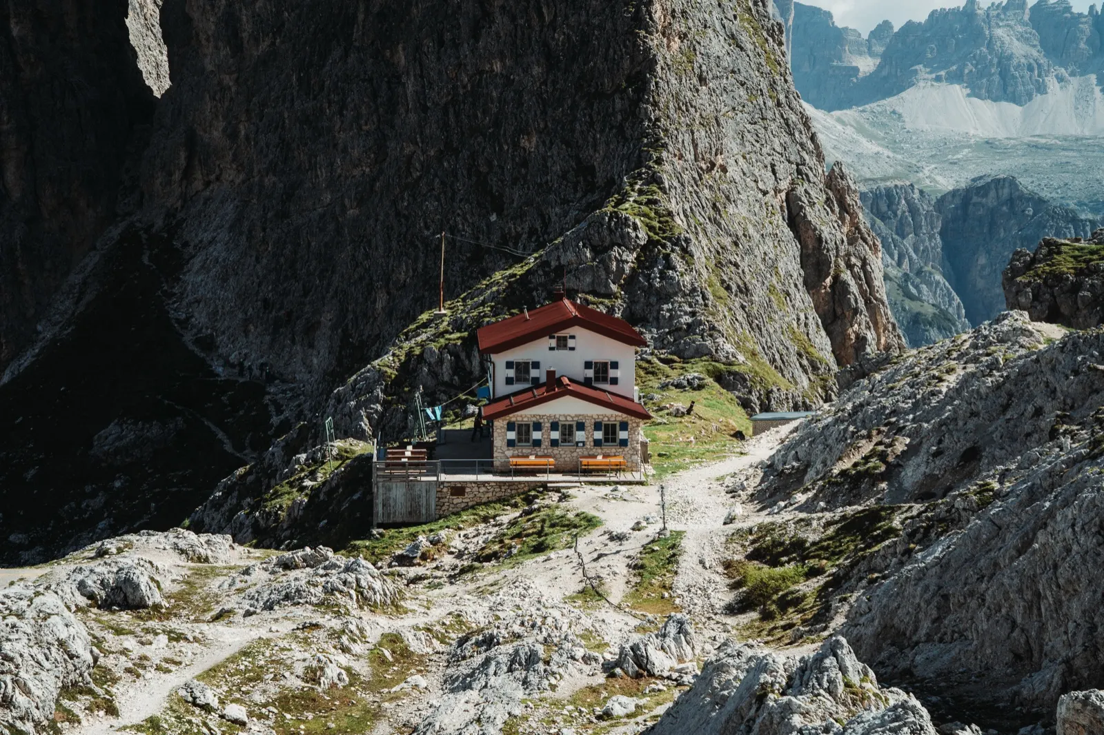 The mountain hut Rifugio Fonda Savio