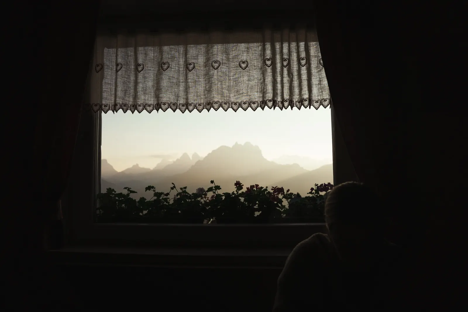 A view from the window at breakfast at Rifugio Vandelli
